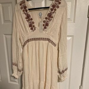 Embroidered Floral Maxi Dress